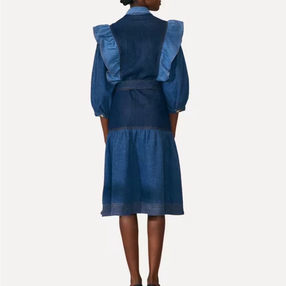 Farm Rio Patch Denim midi dress - Picture 6 of 7